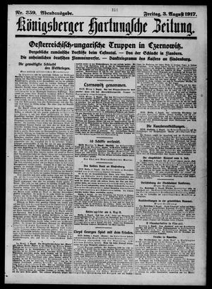 Königsberger Hartungsche Zeitung vom 03.08.1917
