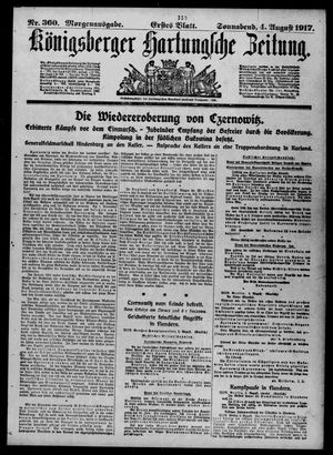 Königsberger Hartungsche Zeitung vom 04.08.1917