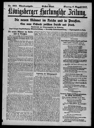Königsberger Hartungsche Zeitung on Aug 6, 1917