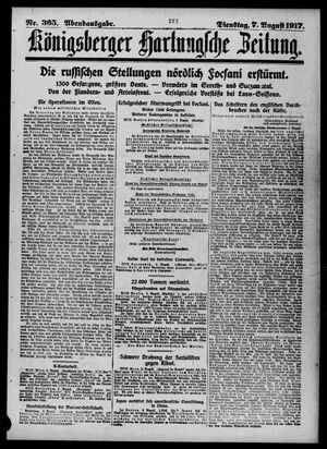 Königsberger Hartungsche Zeitung on Aug 7, 1917