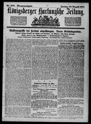 Königsberger Hartungsche Zeitung vom 10.08.1917
