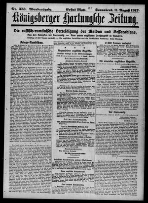 Königsberger Hartungsche Zeitung vom 11.08.1917