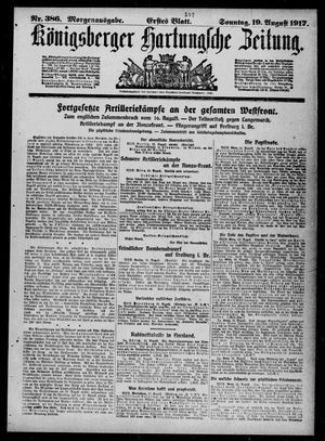 Königsberger Hartungsche Zeitung vom 19.08.1917