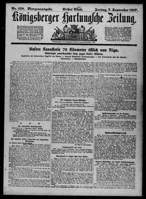 Königsberger Hartungsche Zeitung vom 07.09.1917
