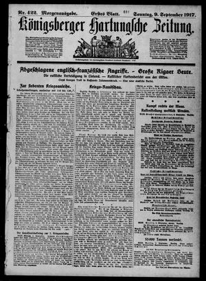 Königsberger Hartungsche Zeitung vom 09.09.1917