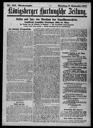 Königsberger Hartungsche Zeitung vom 11.09.1917