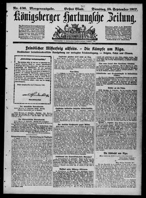 Königsberger Hartungsche Zeitung on Sep 18, 1917