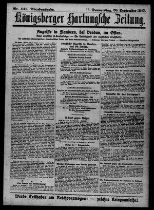 Königsberger Hartungsche Zeitung vom 20.09.1917