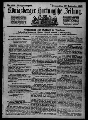 Königsberger Hartungsche Zeitung vom 27.09.1917