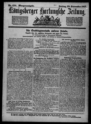 Königsberger Hartungsche Zeitung vom 28.09.1917