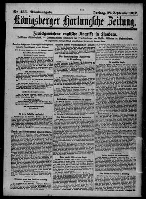 Königsberger Hartungsche Zeitung on Sep 28, 1917