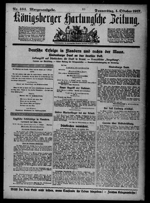 Königsberger Hartungsche Zeitung vom 04.10.1917