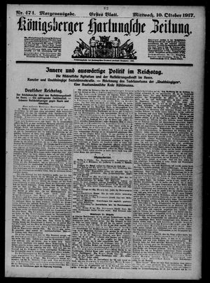 Königsberger Hartungsche Zeitung on Oct 10, 1917