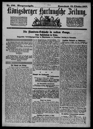 Königsberger Hartungsche Zeitung vom 13.10.1917
