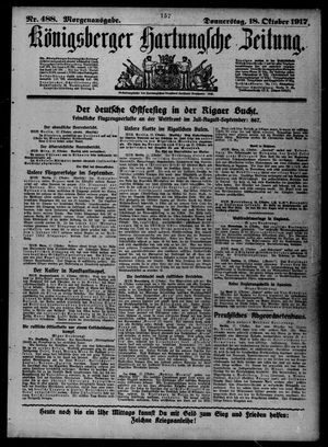 Königsberger Hartungsche Zeitung vom 18.10.1917