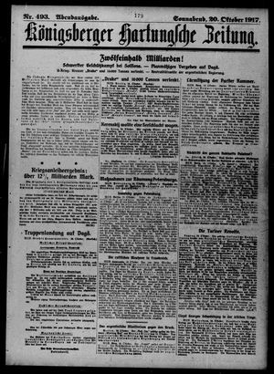 Königsberger Hartungsche Zeitung vom 20.10.1917