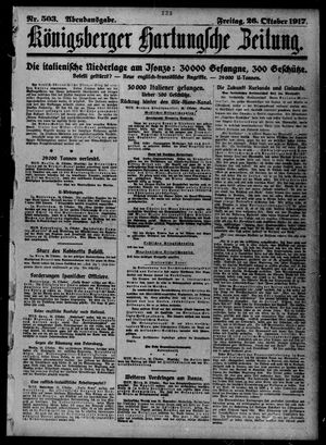Königsberger Hartungsche Zeitung on Oct 26, 1917