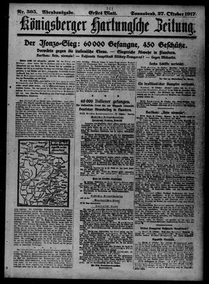 Königsberger Hartungsche Zeitung vom 27.10.1917