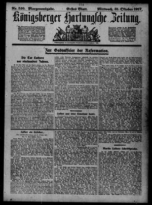 Königsberger Hartungsche Zeitung vom 31.10.1917