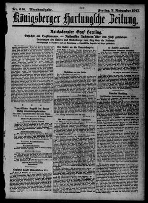 Königsberger Hartungsche Zeitung vom 02.11.1917