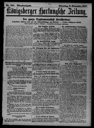 Königsberger Hartungsche Zeitung vom 06.11.1917