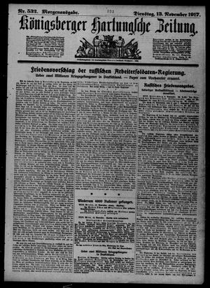 Königsberger Hartungsche Zeitung on Nov 13, 1917