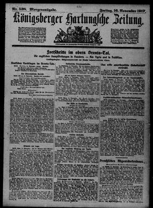 Königsberger Hartungsche Zeitung on Nov 16, 1917