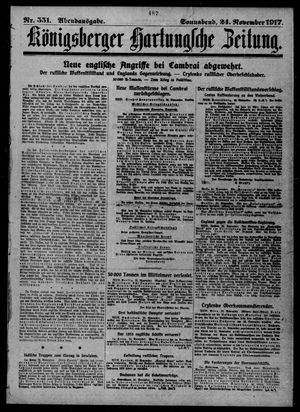 Königsberger Hartungsche Zeitung vom 24.11.1917