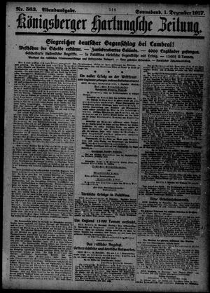 Königsberger Hartungsche Zeitung vom 01.12.1917