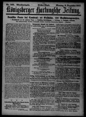 Königsberger Hartungsche Zeitung vom 03.12.1917