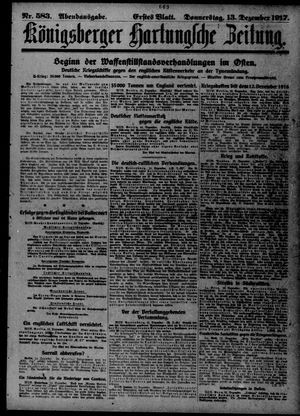 Königsberger Hartungsche Zeitung vom 13.12.1917