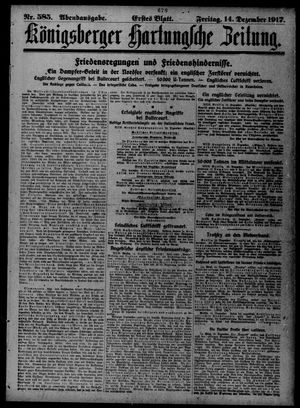 Königsberger Hartungsche Zeitung on Dec 14, 1917