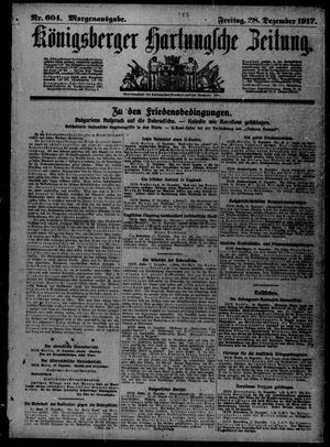 Königsberger Hartungsche Zeitung on Dec 28, 1917
