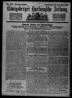 Königsberger Hartungsche Zeitung vom 29.12.1917