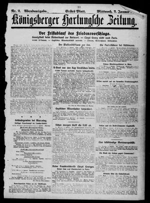 Königsberger Hartungsche Zeitung vom 02.01.1918