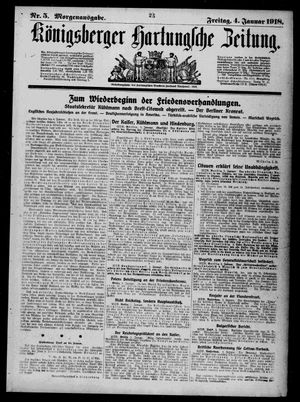 Königsberger Hartungsche Zeitung on Jan 4, 1918