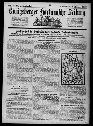 Königsberger Hartungsche Zeitung vom 05.01.1918