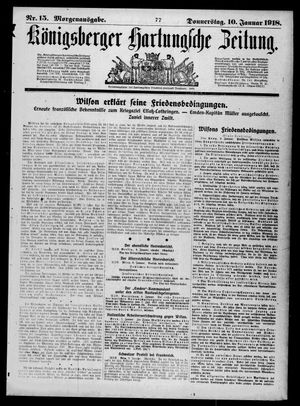 Königsberger Hartungsche Zeitung on Jan 10, 1918