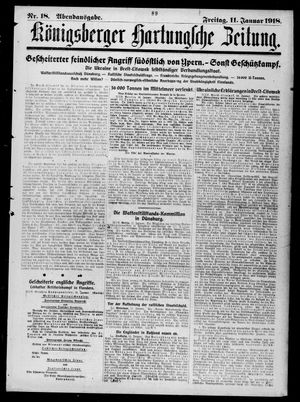 Königsberger Hartungsche Zeitung vom 11.01.1918
