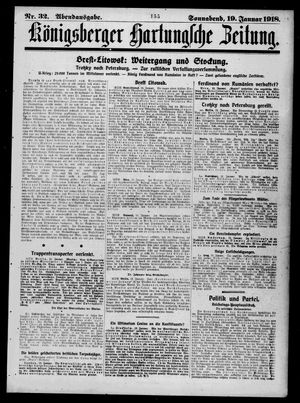 Königsberger Hartungsche Zeitung on Jan 19, 1918