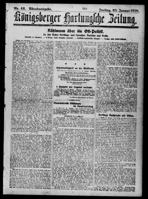 Königsberger Hartungsche Zeitung vom 25.01.1918
