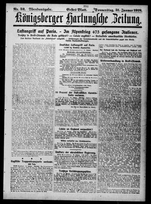 Königsberger Hartungsche Zeitung on Jan 31, 1918