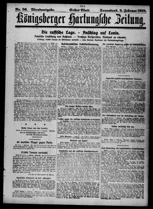 Königsberger Hartungsche Zeitung on Feb 2, 1918