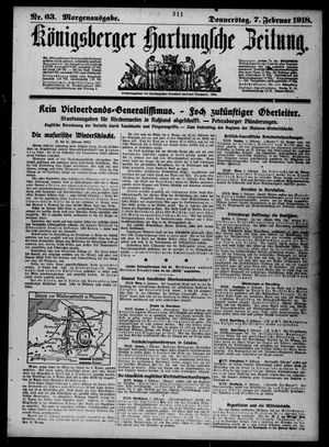Königsberger Hartungsche Zeitung on Feb 7, 1918