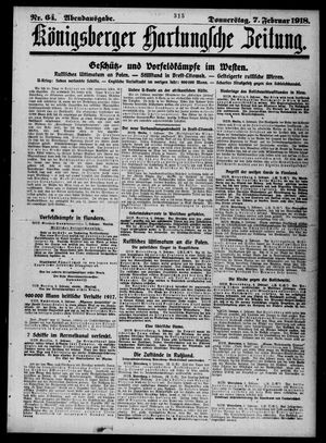 Königsberger Hartungsche Zeitung on Feb 7, 1918