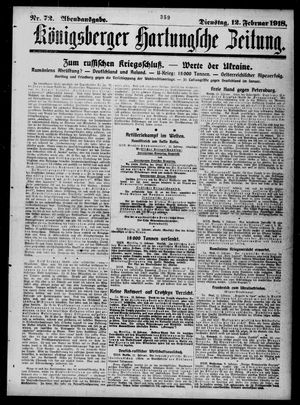 Königsberger Hartungsche Zeitung vom 12.02.1918