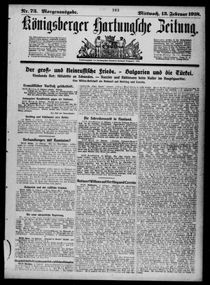 Königsberger Hartungsche Zeitung on Feb 13, 1918