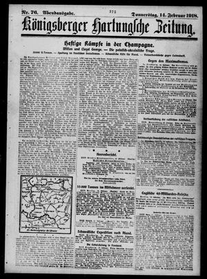 Königsberger Hartungsche Zeitung vom 14.02.1918