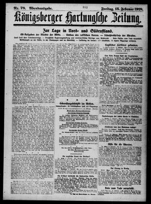Königsberger Hartungsche Zeitung on Feb 15, 1918