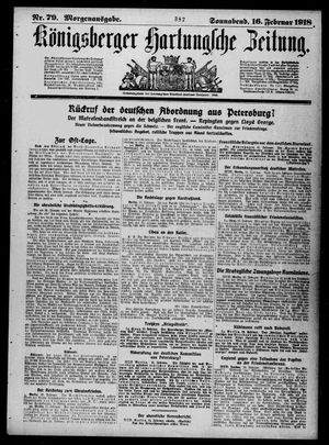 Königsberger Hartungsche Zeitung on Feb 16, 1918